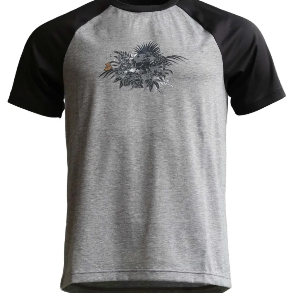 Zimtstern Riderz MTB Shirt met Korte Mouwen Heren - Gun Metal Melange/Pirate Black