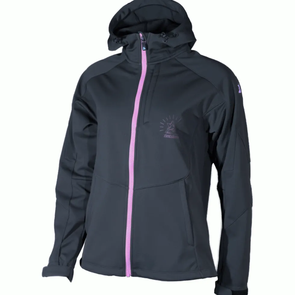 Zimtstern Shelterz Softshell MTB-Jas Dames - Pirate Black/Blush