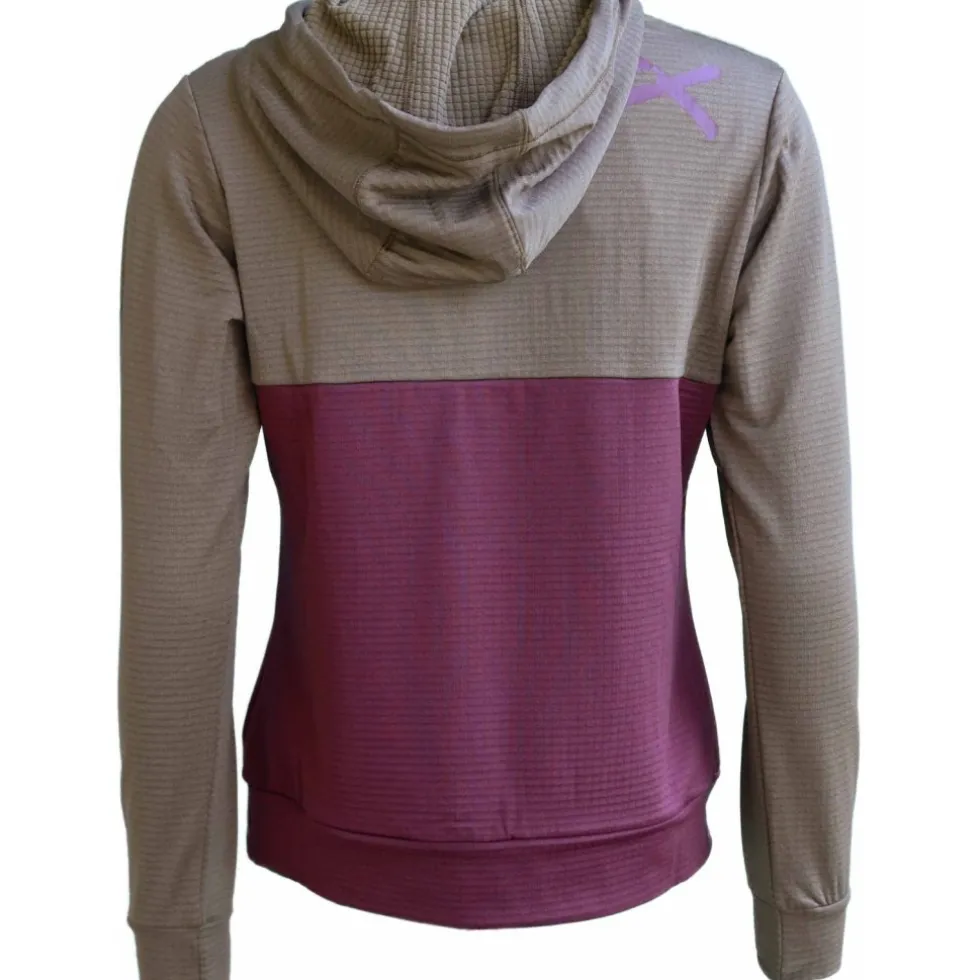 Zimtstern Tech Hoodz Hoodie Dames - Military Olive / Windsor Wine