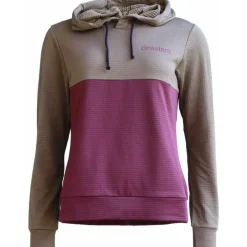 Zimtstern Tech Hoodz Hoodie Dames - Military Olive / Windsor Wine