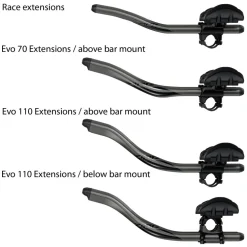 ZIPP Vuka Clip Opzetstuur inclu. Carbon Extensies - zwart