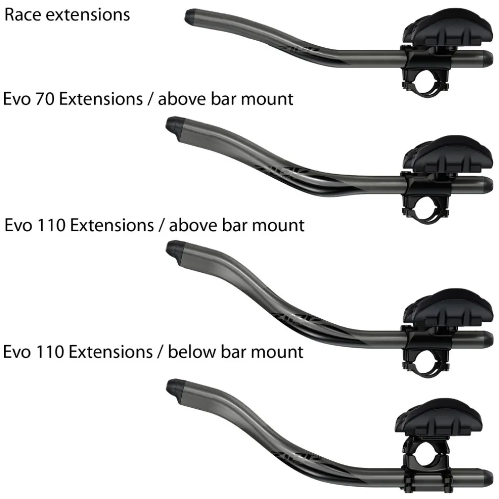 ZIPP Vuka Clip Opzetstuur inclu. Carbon Extensies - zwart