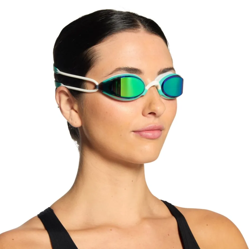 Zwembrillen|Zwembrillen < Zoggs Fusion Air Titanium Zwembril - Turquoise/White - Mirror Green