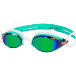 Zwembrillen|Zwembrillen < Zoggs Fusion Air Titanium Zwembril - Turquoise/White - Mirror Green