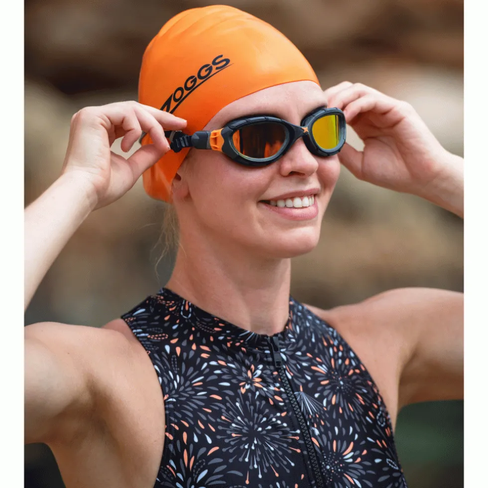 Zoggs Predator Flex Titanium Zwembril - Regular Fit - Grey/Black - Mirror Orange