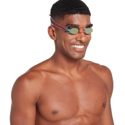 Zwembrillen|Zwembrillen < Zoggs Racer Titanium Zwembril - Grey/Red - Mirror Gold