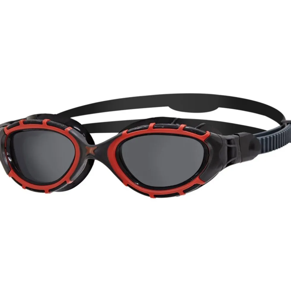 Zoggs Predator Flex Polarized Zwembril - Black/Red - Polarized Smoke
