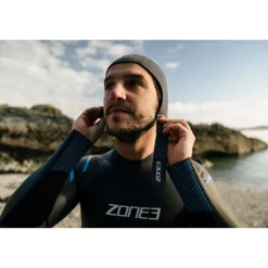 Zone3 Active-Flex Neoprene badmuts - grey/orange