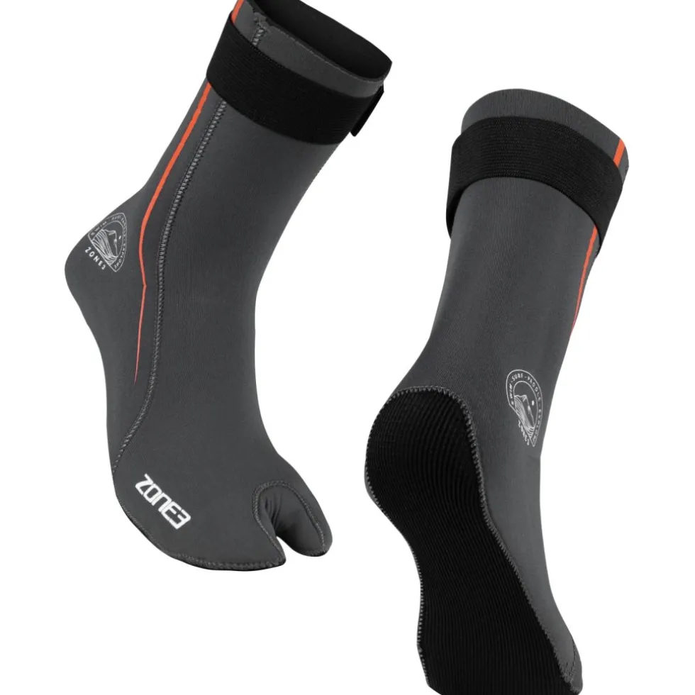 Zone3 Active-Flex Zwemsokken - grey/orange