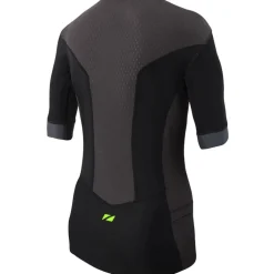 Zone3 Aquaflo+ Tri Top met Korte Mouwen Heren - zwart/grijs/neon green