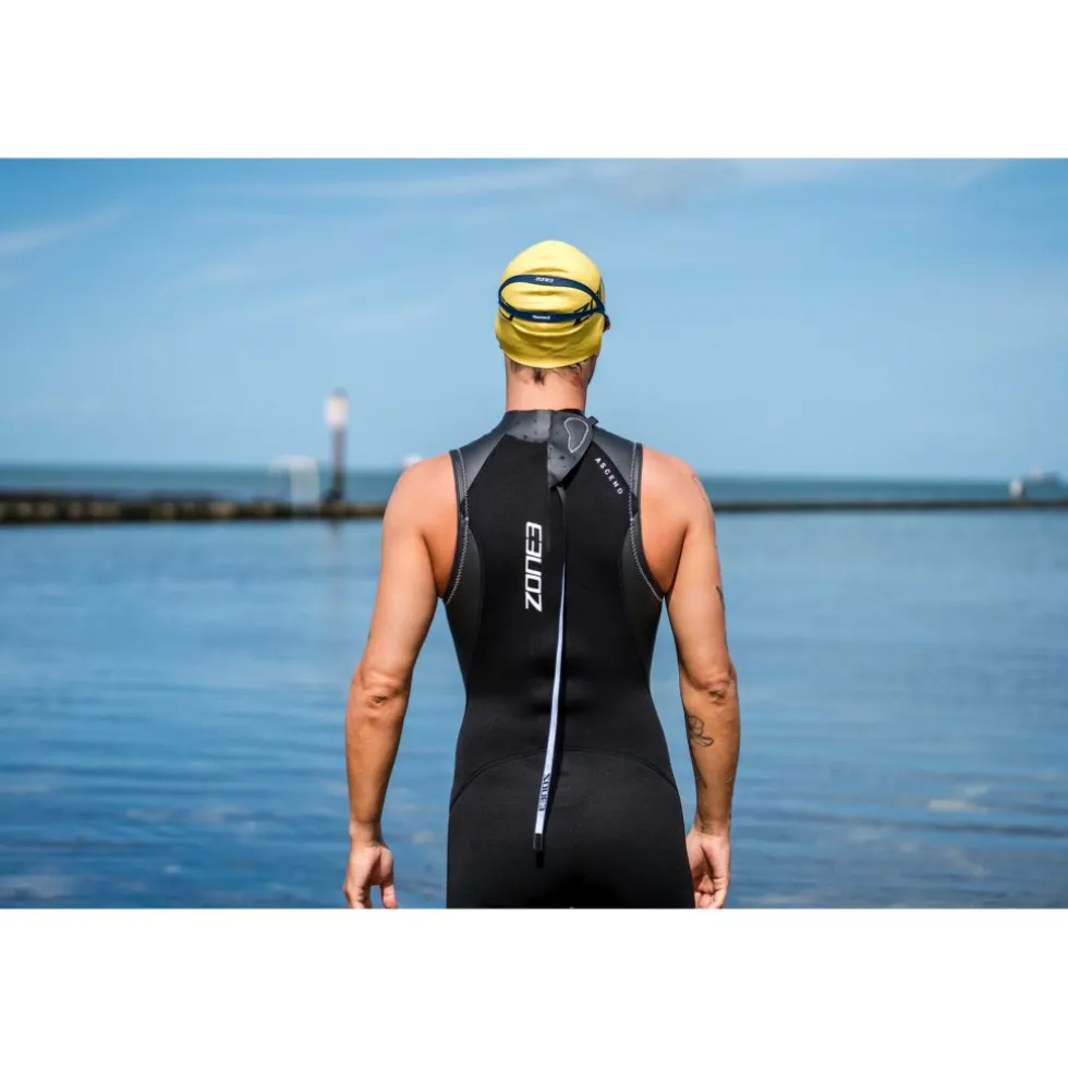 Zone3 Ascend Wetsuit zonder mouwen voor heren - black/grey