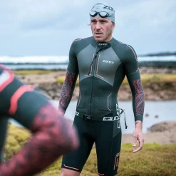 Zone3 Evolution Swimrun Wetsuit Heren - zwart/oranje/gunmetal