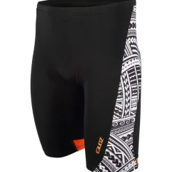 Wedstrijd Zwemkleding < Zone3 Kona Speed Zwemjammer Heren - Tribal Print - zwart/wit/oranje