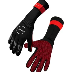 Zone3 Neoprene Zwemhandschoenen - zwart/rood/wit
