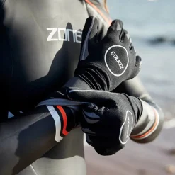Zone3 Neoprene Zwemhandschoenen - zwart/zilver
