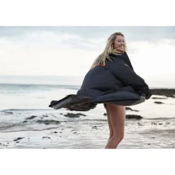 Zone3 Oversize Heat-Tech Badjas - zwart/oranje