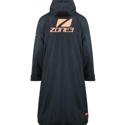 Zone3 Oversize Heat-Tech Badjas - zwart/oranje