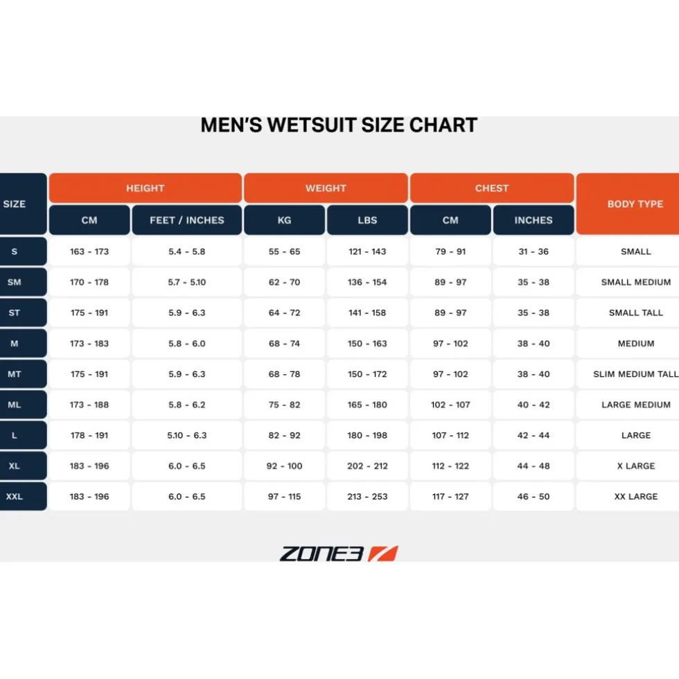 Zone3 Vanquish-X Wetsuit Heren - zwart/oranje