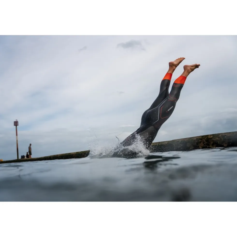 Zone3 Vanquish-X Wetsuit Heren - zwart/oranje